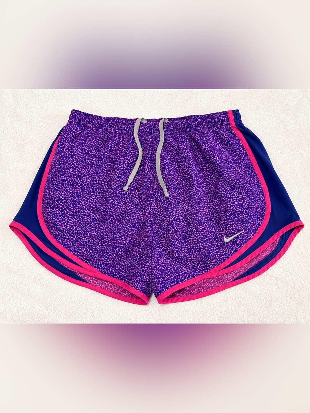 Nike Women's Purple Shorts with Pink Trim